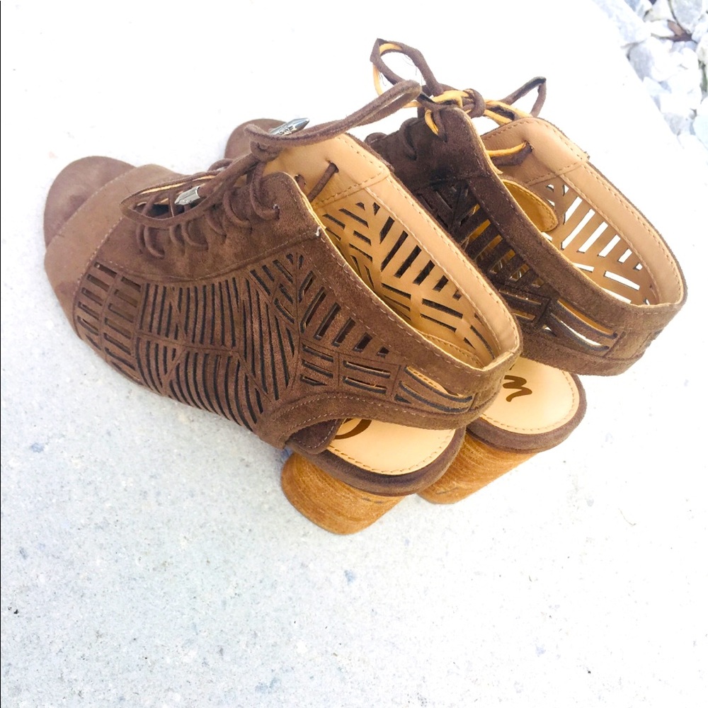 Sam Edelman Rocco Lace Up Heeled Sandal size 8 m